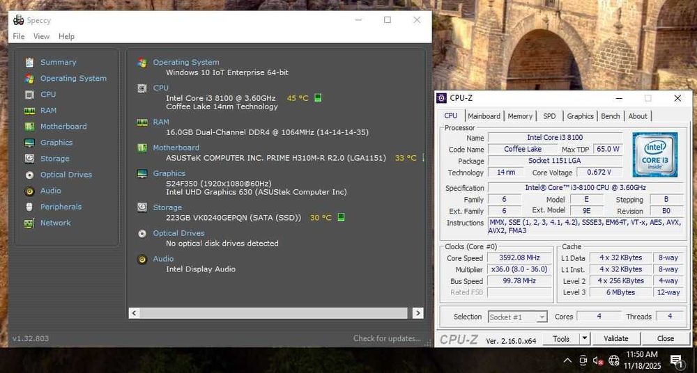 Procesor socket 1151 Intel Core i3 8100 3.6ghz Coffe Lake