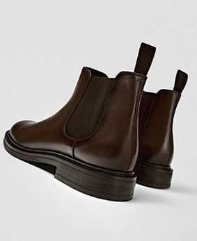 Ghete chelsea 40.5 41 plain toe Massimo Dutti piele naturala moale