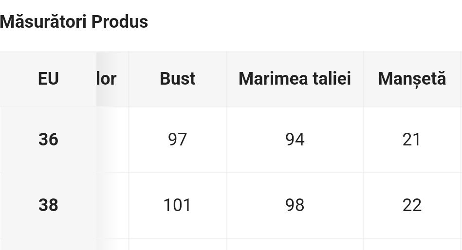 Cămașa cu tul, mărimea M