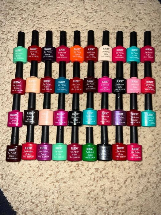 Шеллаки Блюскай Российские  . Акригель для наращивание ногтей .