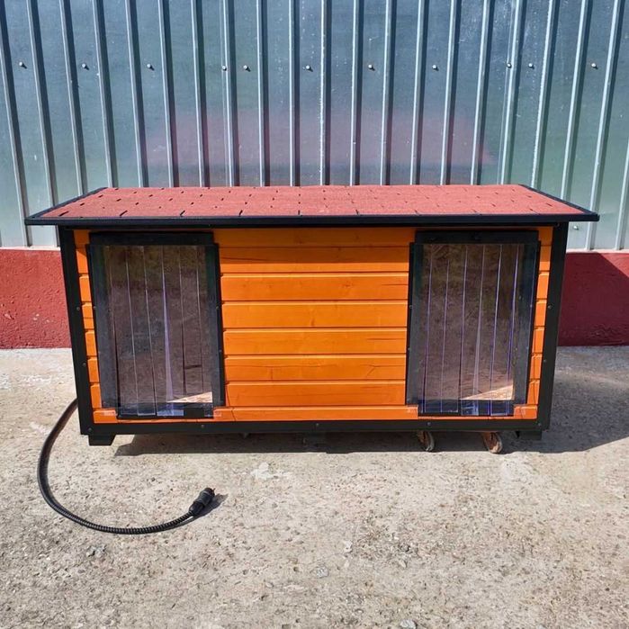 Cusca Caine Dubla Izolata Cu Incalzire Profile Antiros Si Perdea PVC