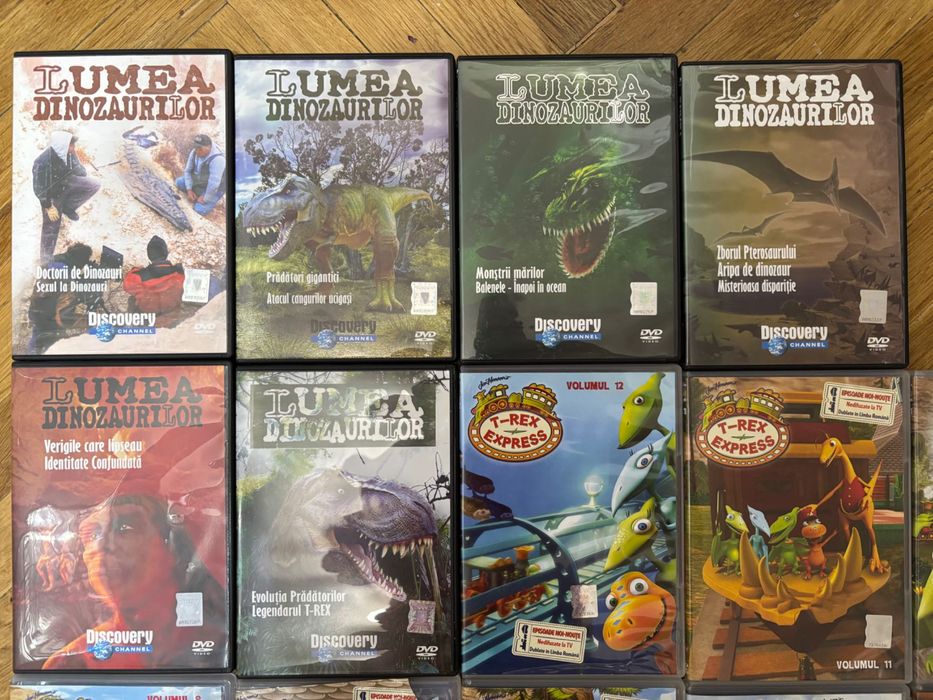 14 Buc DVD-uri Colectia Lumea Dinozaurilor si T-Rex Express Educative