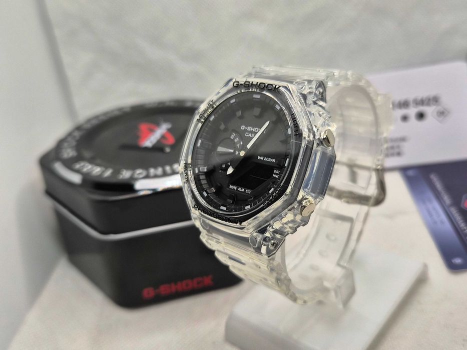 Ceas Sport  Casio g shock JELLYFISH ga2100 Transparent Black ,Nou, Garantie 2 ani