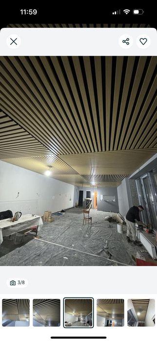 Установка подвесных потолков