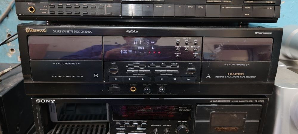 Casetofoane deck Grindina,Sherwood și amplificator JVC