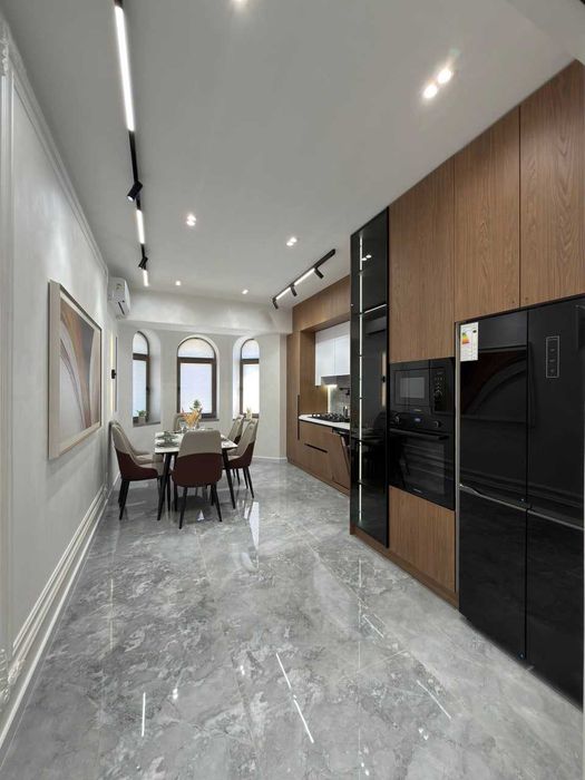 Шота Руставели, 4 комнаты в ЖК Madrid — 107 м² кафе BON`