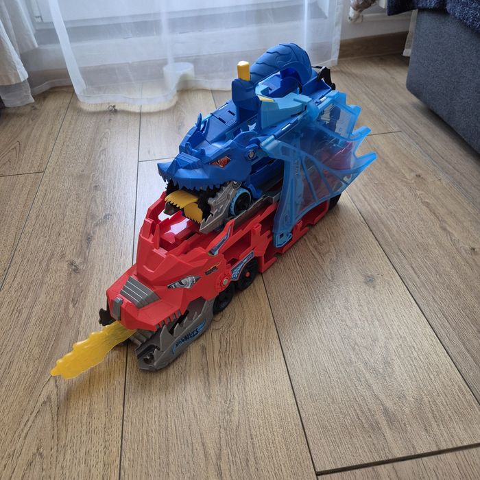 Set de joacă 2 in 1 Hot Wheels City - Ultimate Dual Dragon Hauler