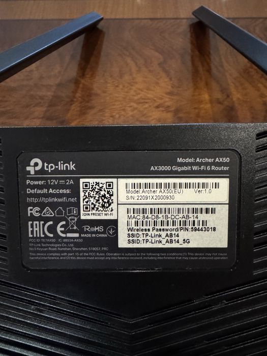 Router TP-LINK Archer AX3000 AX50, Wi-Fi 6, Dual-band 574 + 2402 Mbps
