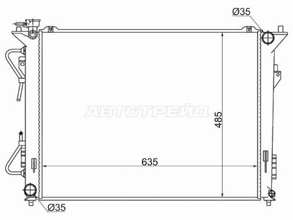 Радиатор охлаждения двигателя  Kia Magentis