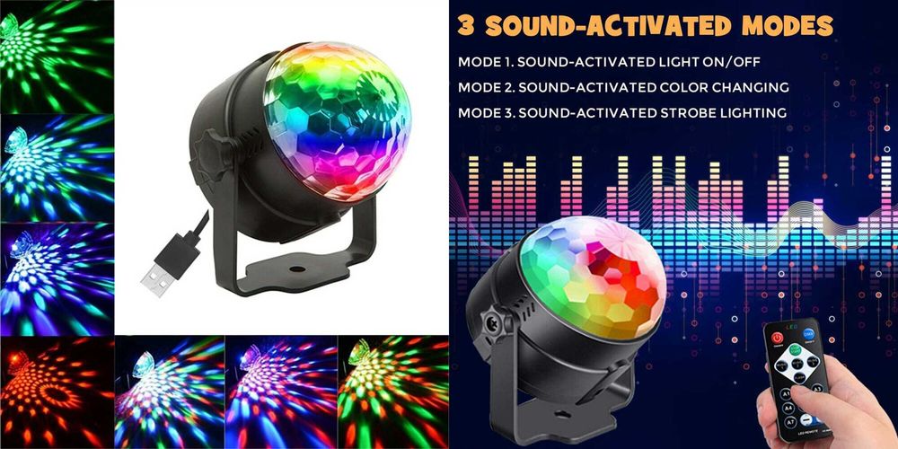 Proiector Laser Disco cu Senzor de Sunet, Multicolor Onomastice Nou!