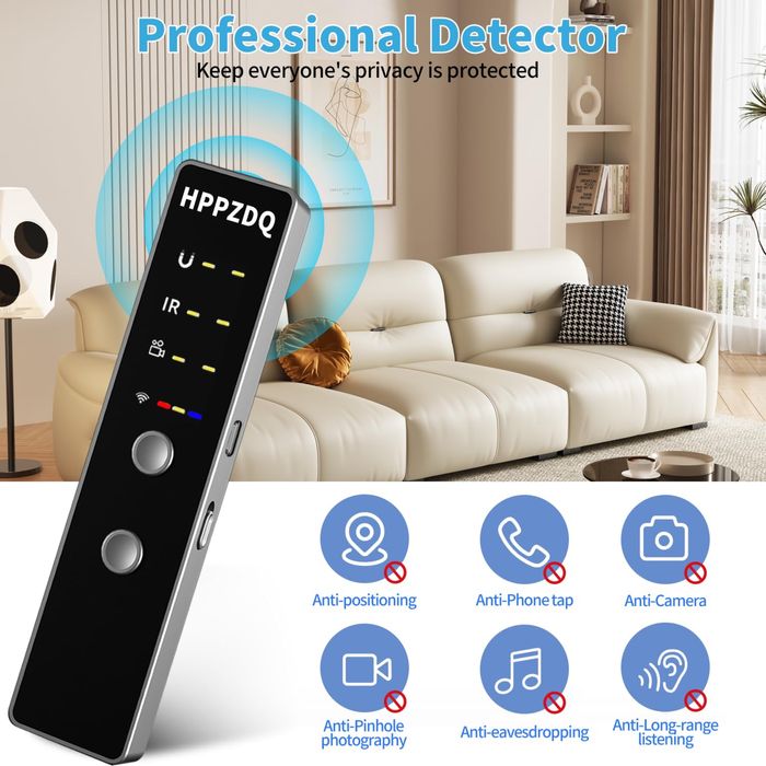 HPPZDQ 4-в-1 Детектор за скрити камери, GSM/RF/GPS тракери/подслушване