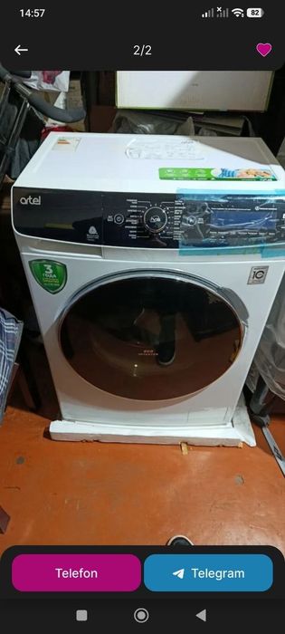 Кир ювиш машинаси артел 6кг