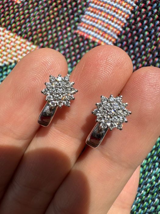 Продам серьги с бриллиантами