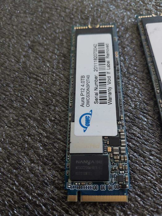 4TB M.2 NVMe OWC Aura P12 , PCIe 3.0