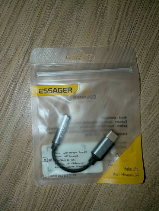ESSAGER USB C към 3.5 мм аудио адаптер