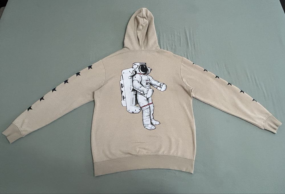 Суитшър H&M NASA с качулка, като ново, размер M, бежов