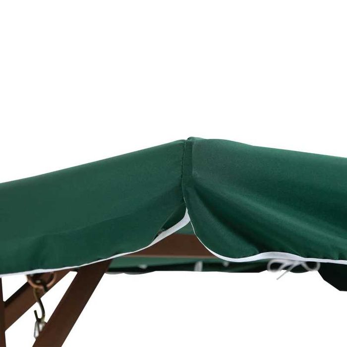 Градинска дървена люлка Outsunny от ела за 2 души със сенник