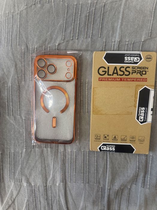 Прозрачен кейс и стъклен протектор за Iphone 17 Pro Max