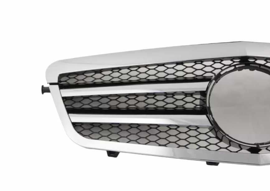 Решетка Mercedes W212 E-Class (2009-2014) - AMG черна с хром лайсни