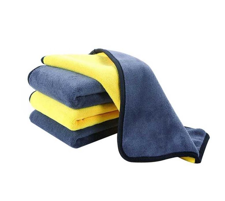 Професионална Двустранна Микрофибърна Кърпа за Подсушаване и Полиране, 60 х 30 см