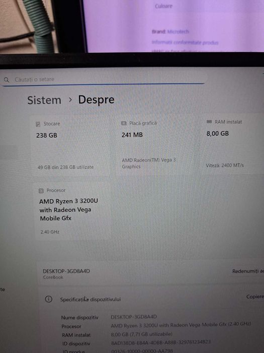 Vand Laptop Microtech CB15SH3A AMD Ryzen 3