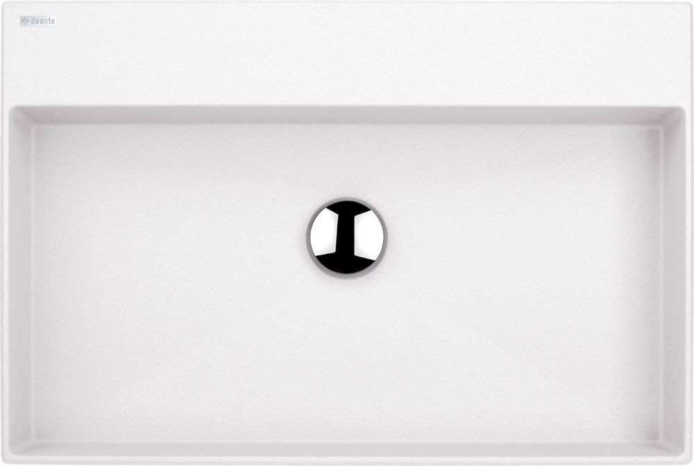 Бяла Гранитна Мивка за Баня, Монтаж върху плот стоящ Correo 600x400 мм