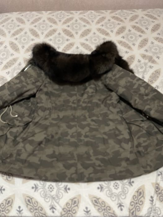 Парка цвет хаки очень теплая