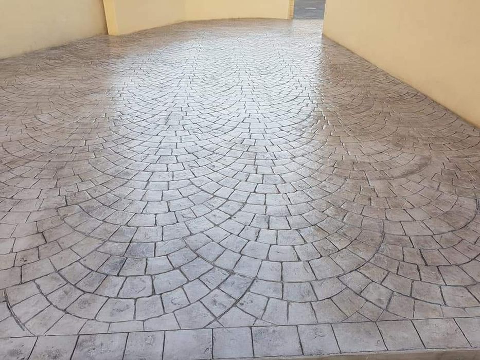 Beton amprentat  , elicopterizat, măturat și vertical