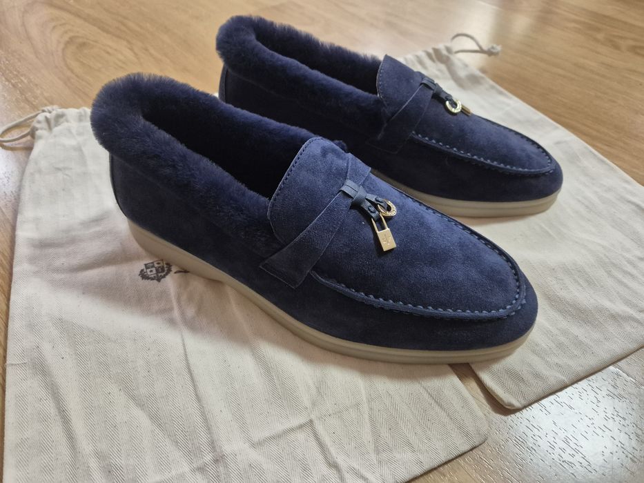 Loro Piana мокасини с ест.пух