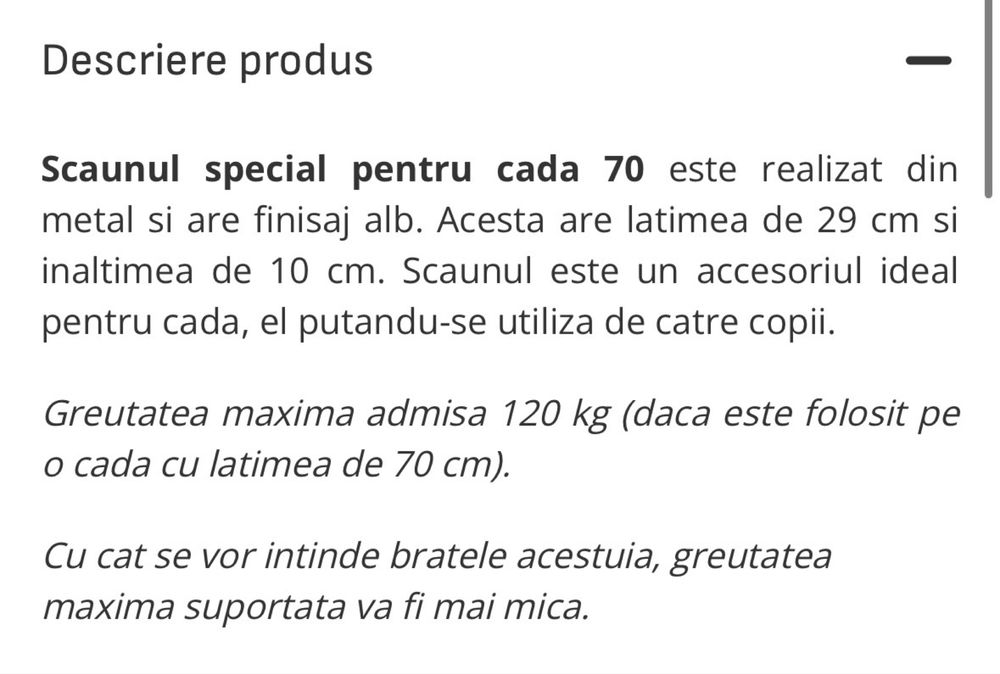 Scaun cada nou.