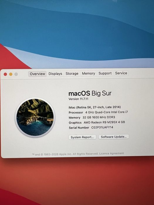 Apple iMac 27″ 2014–32GB RAM(sau schimb cu un iph 15 pro white )