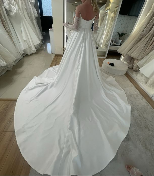 Rochie de mireasa 3 in 1 cu perle, creatie proprie, facuta la comanda