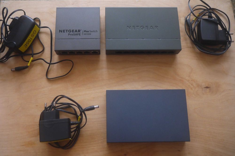Switch-uri metalice Netgear GS105Ev2 // Netgear GS308v2 // TP-Link TL-SG108