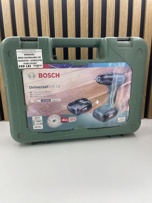 Bormasina Bosch UNIVERSALDrill 18 / Incarcator+Acumulator #59018