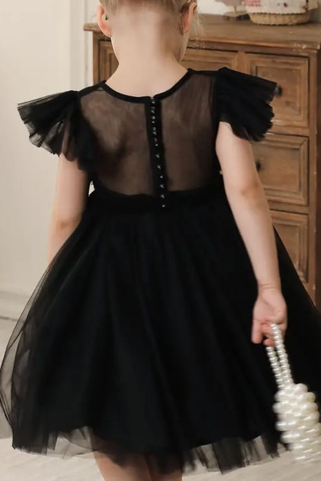 Rochie tulle neagra, 5-6 ani