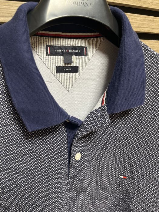 Tommy Hilfiger : Micro Print Polo Shirt - M/L Оригинал