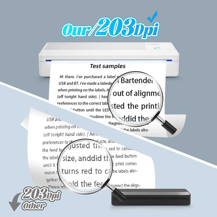 Imprimanta portabila Vretti P83 A4 termica 203 dpi, 2600mAH baterie