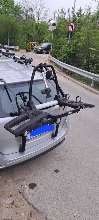 Suport 2 biciclete pentru masina, Thule Outway Platform, potrivit pentru sedane sau combi
