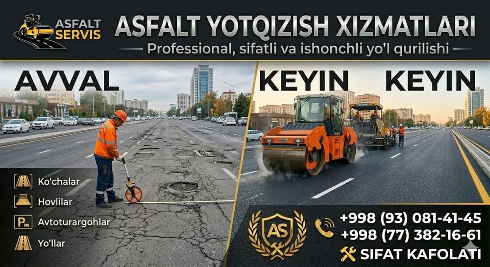 Asfat yotqizish qizmatlari