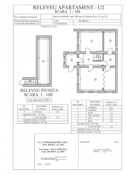 Vanzare apartament 2 camere la casa in Ploiesti, ultracentral