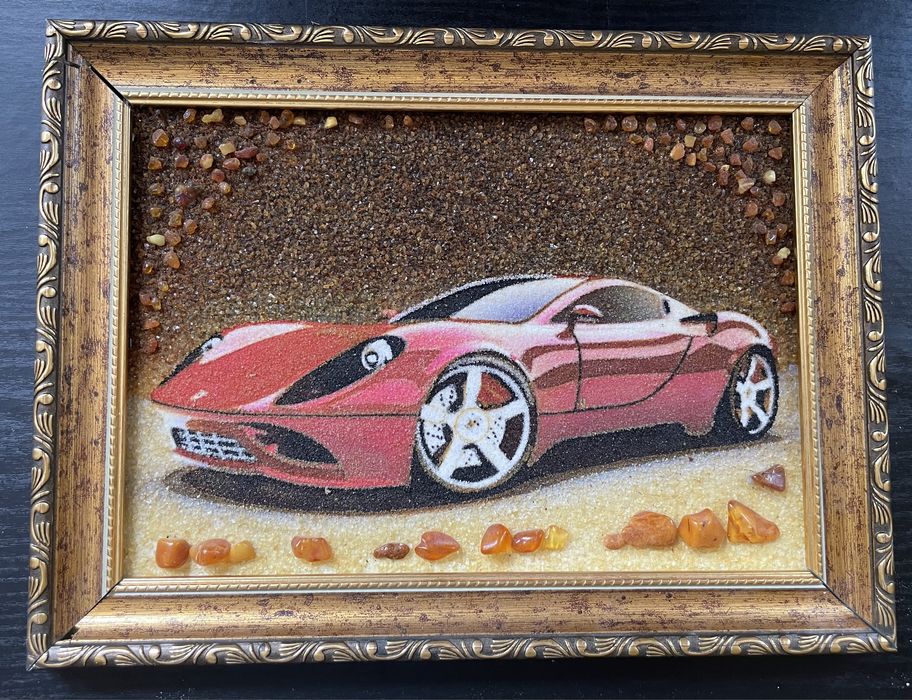 Картина с кристали и камъни - Ферари