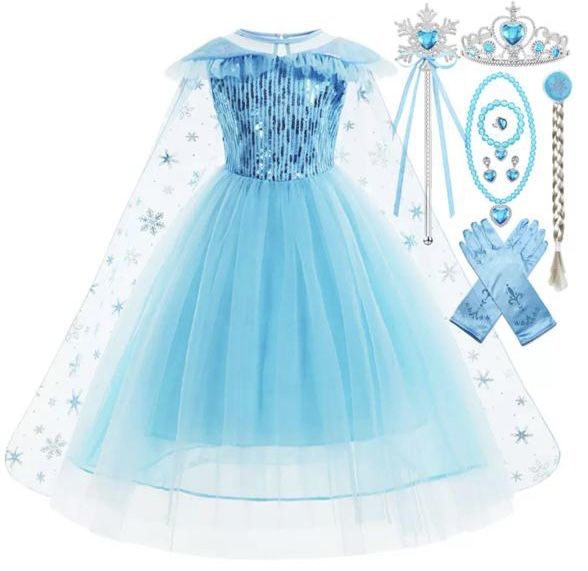 Платье Эльза с аксессуарами