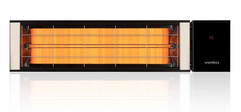 Incalzitor Veito Nevada 2,5kW, fibra Carbon, Aluminiu, 3 trepte, IP55