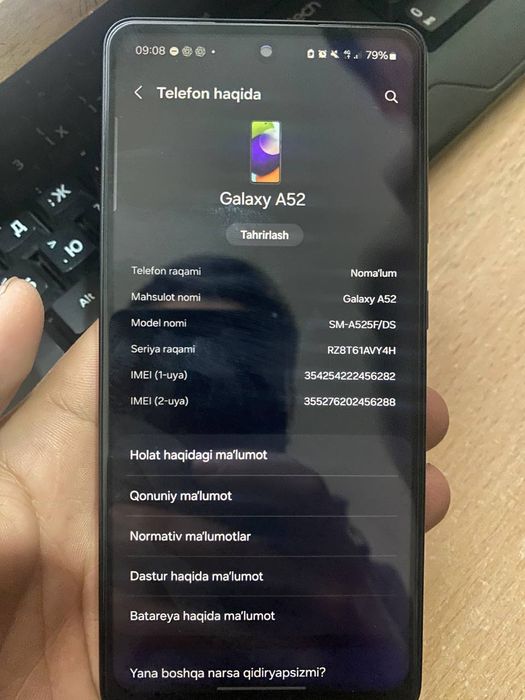 A52 bor ishlashi zor