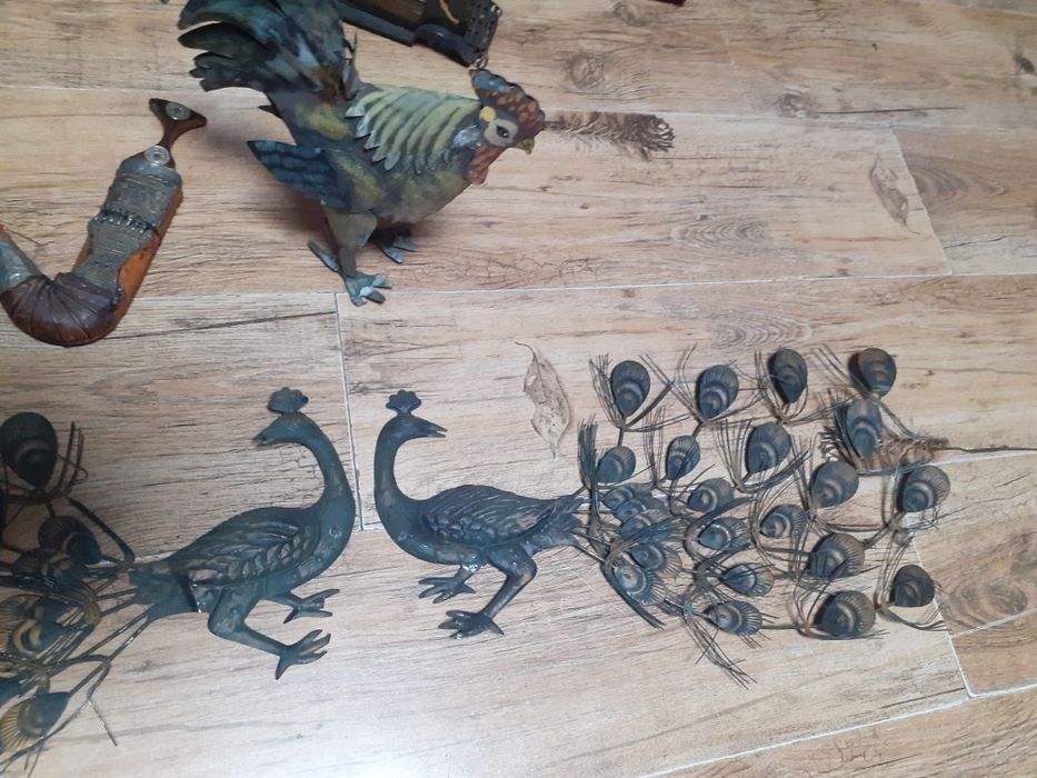 Метална  декорация  за  градина.Голям  ратанов   кош