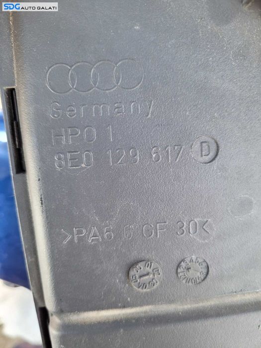 Conducta Racord Tub Tubulatura Deflector Admisie Aer Audi A4 B6 1.6 ALZ 2001 - 2005 Cod 8E0129617D [L2643]