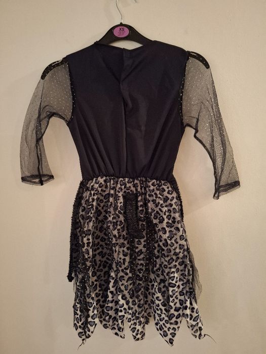 Rochie Halloween Midnight Cat fete 7-9 ani