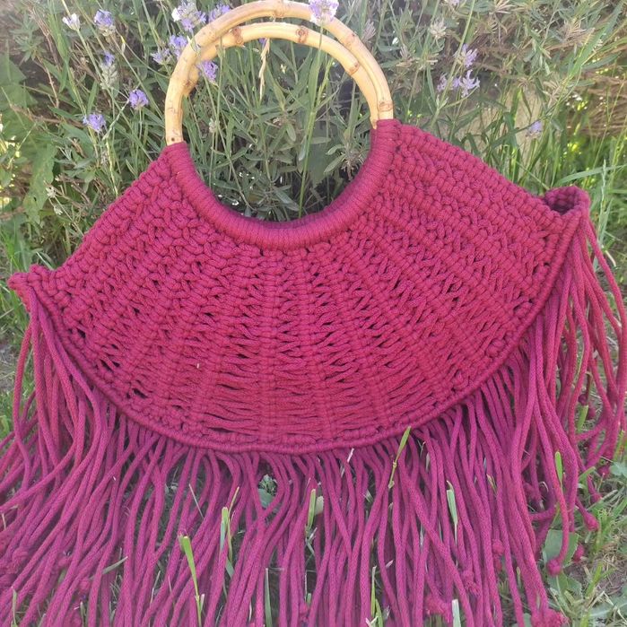 Сумка в технике макраме