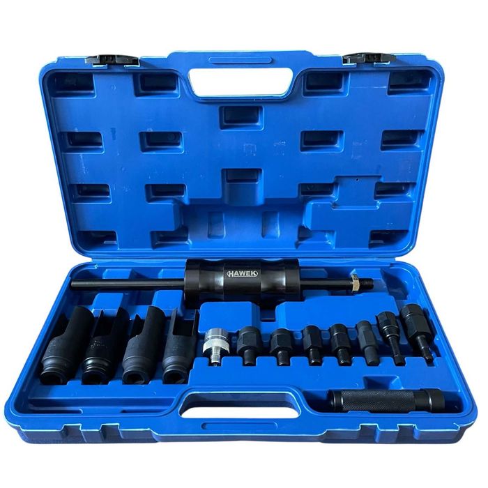 Обратен чук за вадене на дюзи – 14 части, комплект HAWEK HW-1117