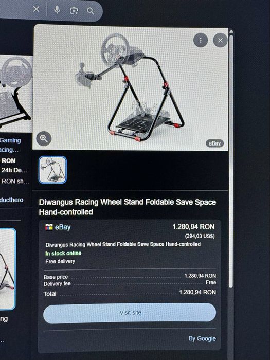 Logitech G923 + H-Shifter OEM + Diwangus racing wheel stand